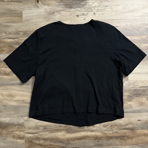 Wild Orchid Boho Black Button Front Shirt Fish Embroidery Pockets USA - Size XL - Picture 3 of 5